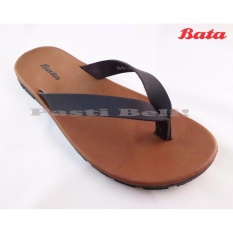 Bata Sandal Pria Kulit keren 871-6311 - Hitam