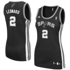 Black Woman's Number 2 Swingman Player San Antonio Spurs NBA Kawhi Leonard Basketball Jersey Light Team color Soft Official Alternate Dry Fast Int:XXL - intl