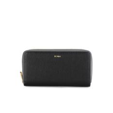 Bonia Black Leather Zip Purse