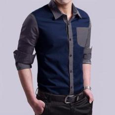 Bosbaju Kemeja Pria 2tone - Lengan Panjang - 9 Warna