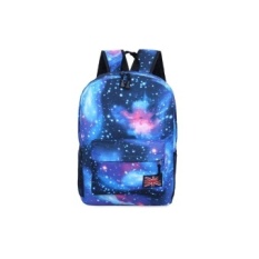 Cemerlang Cosmos Cetak Unisex Sekolah Belanja Travel PortableBackpack-Intl