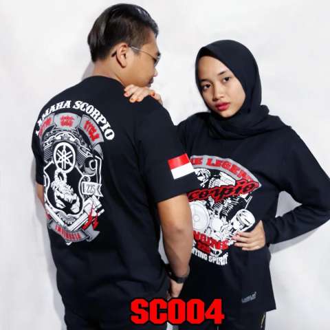 Kaos Yamaha Scorpio Distro Bikers Otomotif Motor SC004 BONUS Stiker CADEL BANDUNG 2