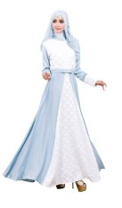 Cantique Baju Lebaran Gamis Muslim Pesta Nyaman untuk Ibu Menyusui CQ 1601 Biru
