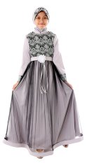 Cantique cq 1515 Gamis Anak Lebaran Silver