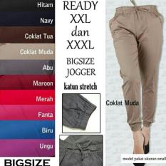 CELANA PANJANG CHINO WANITA MODEL JOGGER JUMBO SIZE