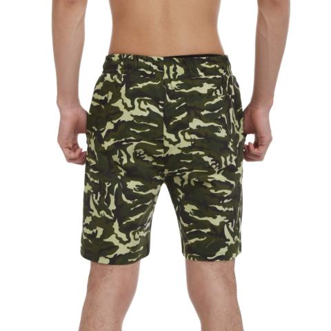 Clearance Harga Sunwonder Pria Tali Pengikat Elastis Pinggang Kamuflase Pantai Berenang Trunk Watershorts (Hijau)-Intl 2