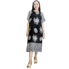 Daster Lengan Pendek Batik Cap Halus Pekalongan, Baju Tidur, Piyama, Leher Kerut (RDT001-12)