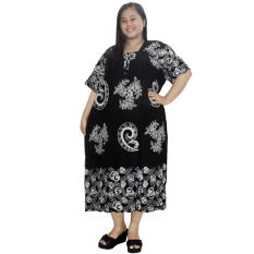 Daster Lengan Pendek Jumbo Batik Cap Halus Pekalongan, Baju Tidur, Piyama, leher Kerut (RDT003-17)