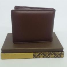 Dompet kulit pria Asli Garut model tidur coklat