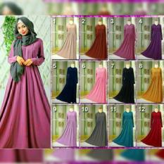 Dress Gamis Syari Jersey Super Polos / Gamis Polos Jersey Busui / Gamis Umbrella
