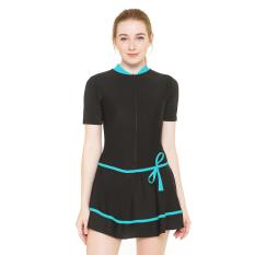 Baju Renang Wanita Diving Rok Dewasa HDR-1120-Hitam Tosca