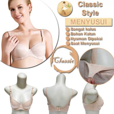 EELIC BRA 8116 Cream Classic Menyusui / Pada Saat Kehamilan Sangat Halus Dan Bahan Katun 1