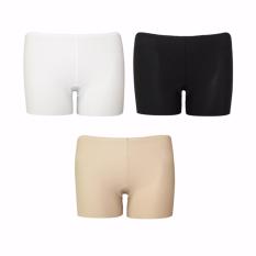 EELIC CDW-1310A 3 PCS Celana Dalam Wanita 3 Warna Mix ( Cream , Hitam Dan Putih ) SHORT Super Soft