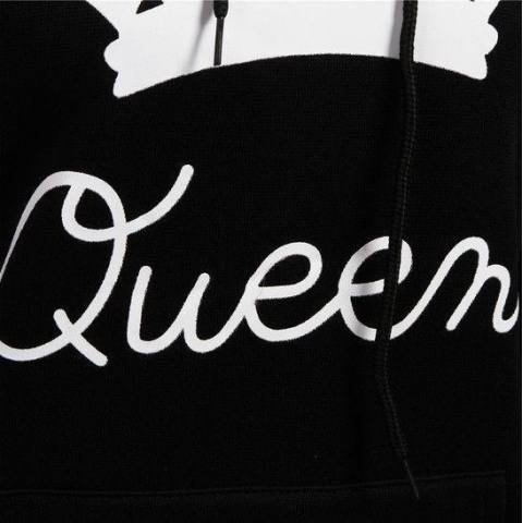 Fantastis Flower HOT 2017 BARU King dan Queen Loose Atasan Kasual Kemeja Lengan Panjang Hooded Sweater-Hitam- Int: QUEEN-XL-Intl 5
