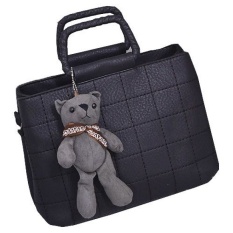 Fashion Cute Top Handle Leather Bear Women HandBags Tas-Intl
