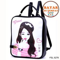 Fashion Tas Ransel Punggung Wanita Premium Lucu Dan Modis Original Fsl 5278 - Putih