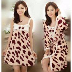 Flam Kimono Bulu Leopard_Brown