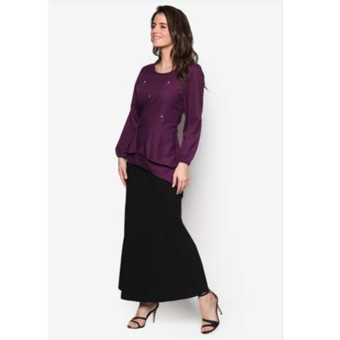 Flare Maxi Skirt - Rok Flare Maxi Hitam