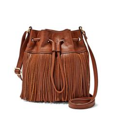 Fossil Jules Fringe Drawstring Brown Small