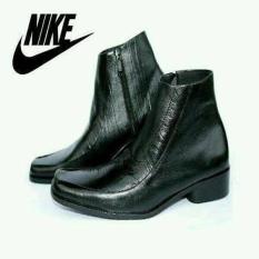 FREE KAOS KAKI!! SEPATU NIKE PANTOFEL HIGH KULIT ASLI BLACK