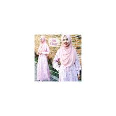 Gamis katun jepang ori japan desain motif pink cerry