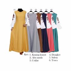 Gamis Maxi Balotelly Mix Katun Bordir GM1961 - Coklat