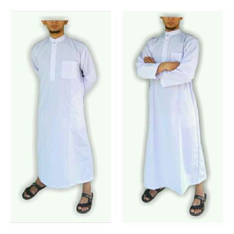 Gamis pria gamis ikhwan jubah arab putih polos gamis pria putih polos 1