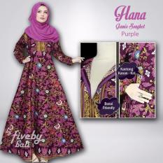 Gamis Songket Hana Busui Respan Purple