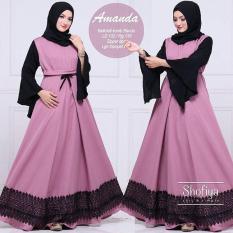 GAMIS SYARI MURAH AMANDA PURPLE DRESS / BAJU MUSLIM / BAJU MURAH / MURAH WANITA / GROSIR