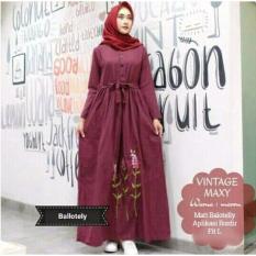 Gamis Vintage Maxi Aplikasi Bordir
