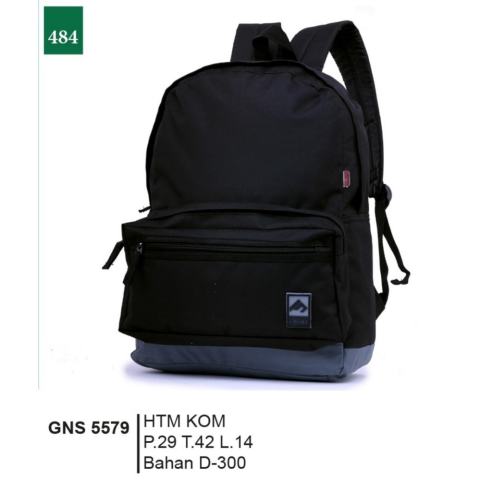 Garsel Fashion Gns 5579 Tas Ransel Pria-D-300-Modis(Hitam Kombinasi