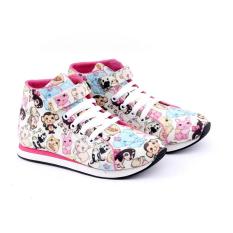 Garucci Gjj 9093 Sepatu Anak Sneaker Permpuan-Canvas-Keren(Cream Kombinasi)