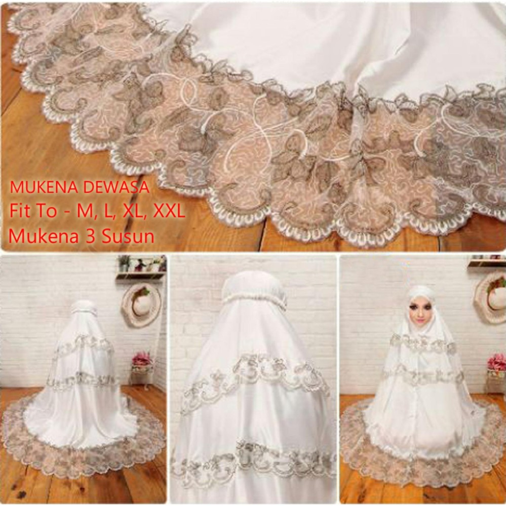 Grateful  Fashion Mukena Royal Dewasa  - Putih - Best Seller 