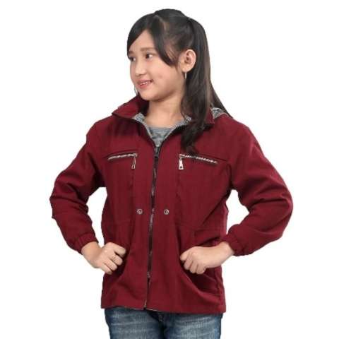 Harga Distributor ASLI DISTRO - jaket Hoodie anak perempuan maroon-Sweater Murah BKL ori 1