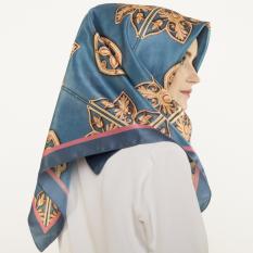 Hijabstore - Moshaict By Itang Yunasz AL 163 - Teal Gold Accent Graphic