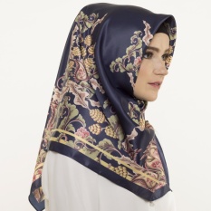 Hijabstore - Moshaict By Itang Yunasz AL 263 - Navy Brown Floral