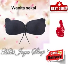 HOKI COD - Bra Wings Push-Up Silicone Bra - Hitam CUP C Size 36
