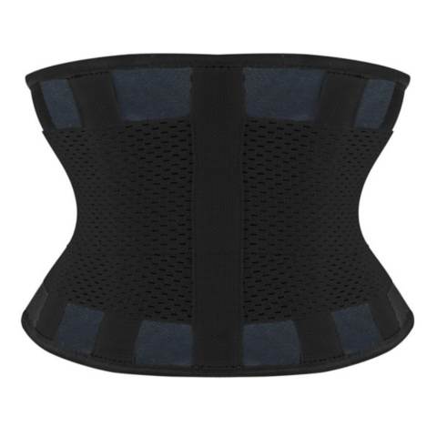 Hola Wanita Badan Shaper Yg Melangsingkan Pinggang Shaper Sabuk Korset Firm 4 Penumpang Pinggang Latihan (Hitam)-Internasional 3