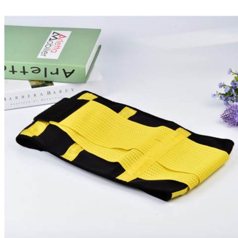 Hola Wanita Badan Shaper Yg Melangsingkan Pinggang Shaper Sabuk Korset Firm Pengendali Pinggang Latihan (Kuning)-Internasional 4