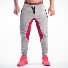 Panas Dijual Laki-laki Celana Pria Tracksuit Pants Estetika Pan Dipakai untuk Pelari Grey Pakaian Tipis Joggers Pants Anak Laki-laki M (Grey) -Intl