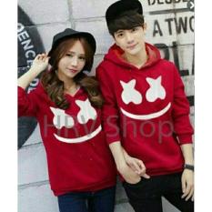HRV Shop Sweater Couple Melow - Merah / Kaos Oblong / Baju Couple / Jaket Pasangan / Jaket Couple / Sweater Couple / Pakaian Kembar / Jaket Muslim Wanita / Jaket Muslim Pria / Couple