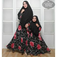 Humaira99 Gamis Syari Muslim Couple Ibu dan Anak Barbie Crepe