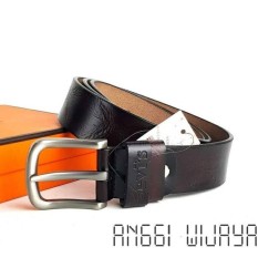 IKAT PINGGANG GESPER BELT PRIA KULIT IMPORT KEPALA JARUM JAMAN SEKARANG LVS04AW