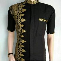 Indonesia Heritage - Baju Kondangan - Seragam - Kemeja Koko Pria Eksklusif - Motif Jarum Emas