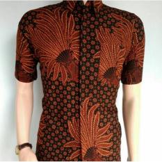 Indonesia Heritage - Kado Ultah - Kemeja Batik Pria Eksklusif - Baju Kondangan - Batik Pesta - Pari Coklat