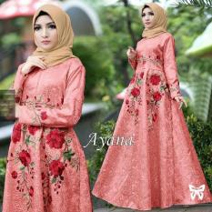 Indonesia Heritage Busana Muslim Pesta Bordir Mewah - Baju Kondangan Muslimah Premium - Gamis Masa Kini Dress Muslim - Kebaya Modern - ihayana