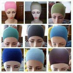 Inner Hijab ciput rajut anti pusing _ Isi 6Pcs (bebas pilih warna).