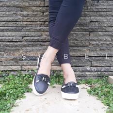 Isabel - Sepatu Wanita LUCY Slip On Loafers - Hitam