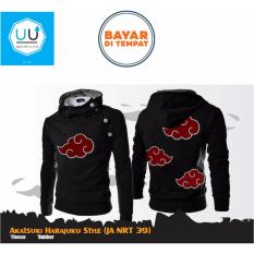 Jaket Harajuku Akatsuki Awan Merah (Naruto Anime Ninja Akatsuki) Best Seller - Black