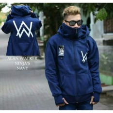 Jaket ninja alan walker kren pria - Navy - Biru tua